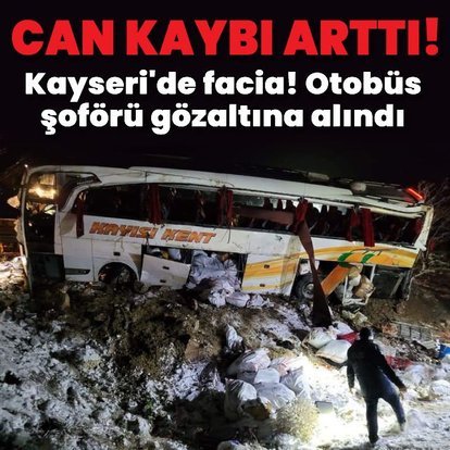 Kayseri'de otobüs faciası