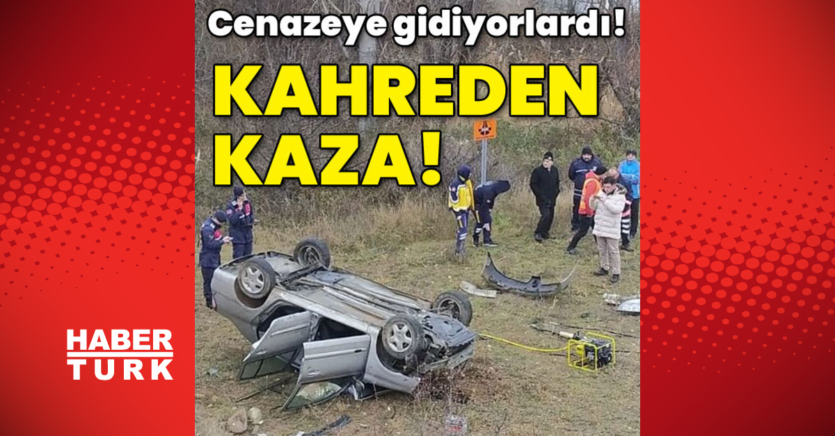 Sivas’ta cenazeye giden araç şarampole yuvarlandı