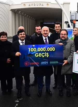 Avrasya Tüneli'nden 100 milyonuncu geçiş