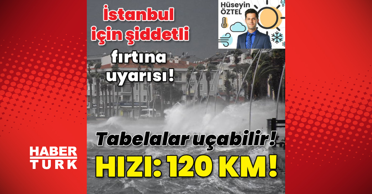 Hava durumu İstanbul çok şiddetli fırtına uyarısı verildi! Rüzgar 120 km’yi bulacak!
