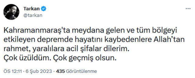 Ünlülerden Kahramanmaraş depremi sonrası paylaşımlar; Ezgi Mola, Mustafa Sandal, Şahan Gökbakar...- Güncel Magazin haberleri