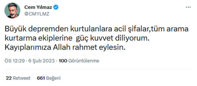 Ünlülerden Kahramanmaraş depremi sonrası paylaşımlar; Ezgi Mola, Mustafa Sandal, Şahan Gökbakar...- Güncel Magazin haberleri