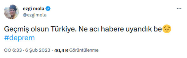 Ünlülerden Kahramanmaraş depremi sonrası paylaşımlar; Ezgi Mola, Mustafa Sandal, Şahan Gökbakar...- Güncel Magazin haberleri