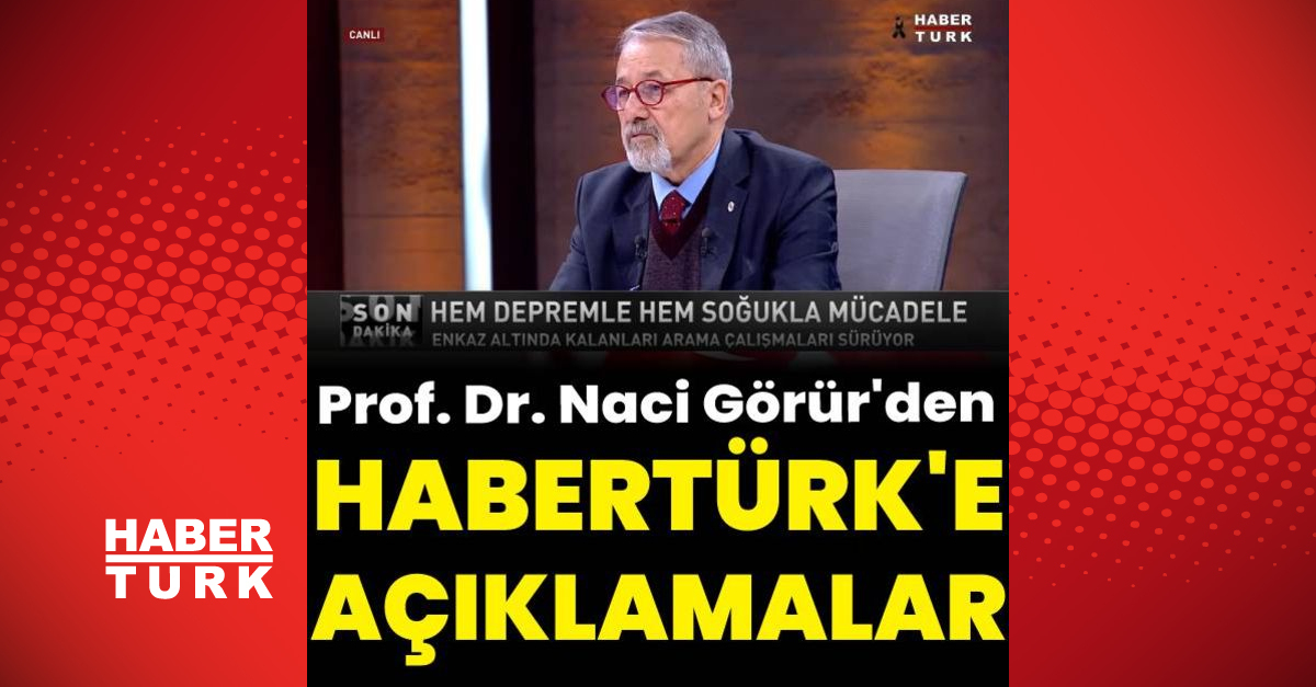 Prof. Naci Görür’den Habertürk’e önemli açıklamalar