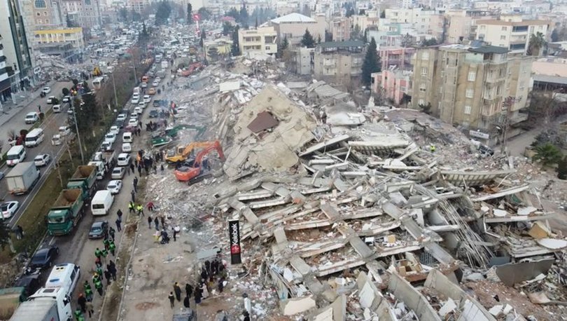 Depremin vurduğu Adıyaman’da yıkılan yapılar böyle görüntülendi