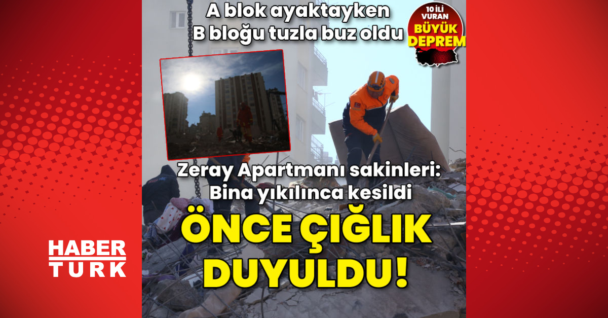 İlk önce çığlık geldi, bina yıkılınca kesildi