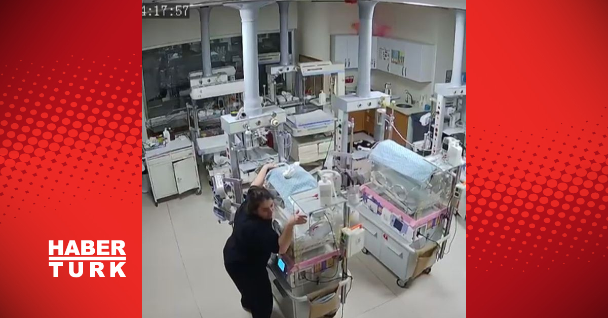 Deprem anında kuvözdeki bebekleri böyle korudular!