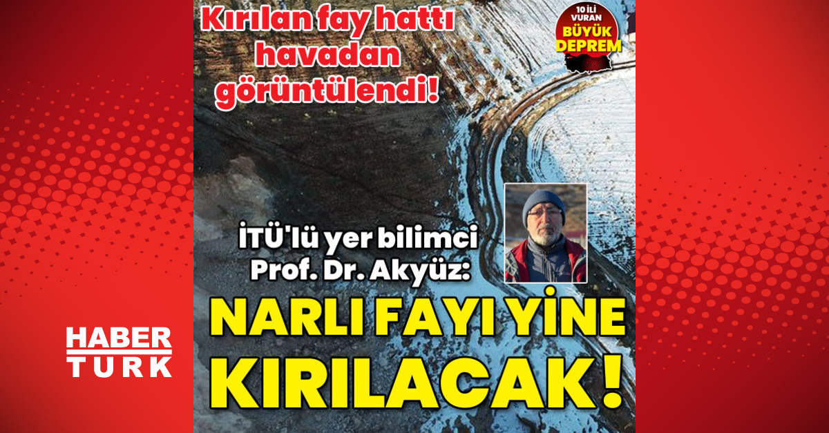 Fay hattı havadan görüntülendi! İTÜ’lü deprem bilimci Prof. Dr. Akyüz: Narlı Fayı yine kırılacak!