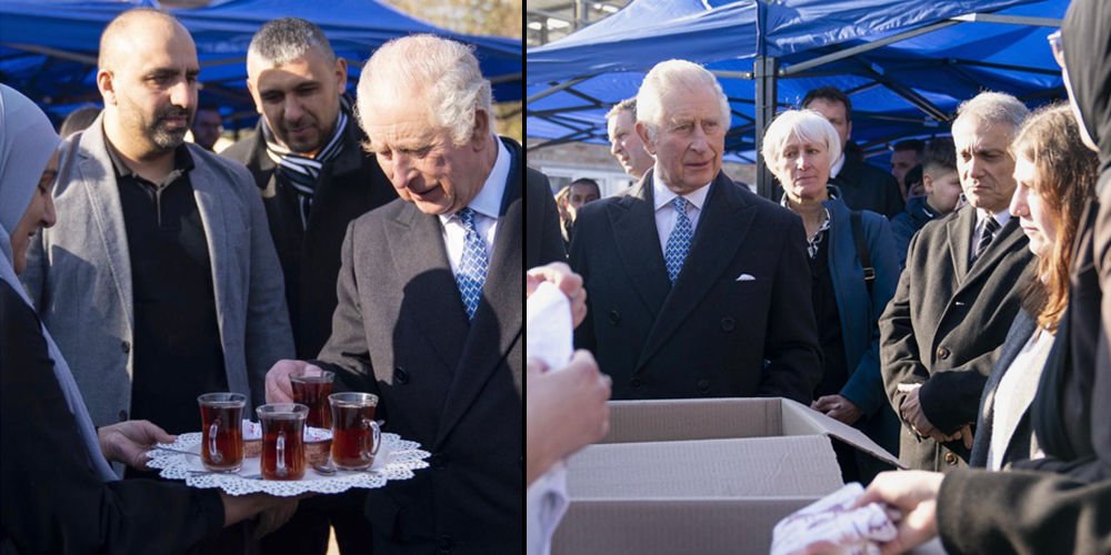 Kral Charles yardım gönüllüleriyle buluştu!