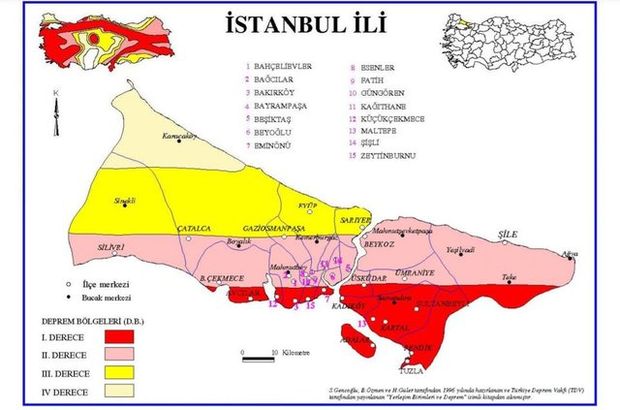 Bu ilçeler risk altında! İşte İstanbul deprem haritası