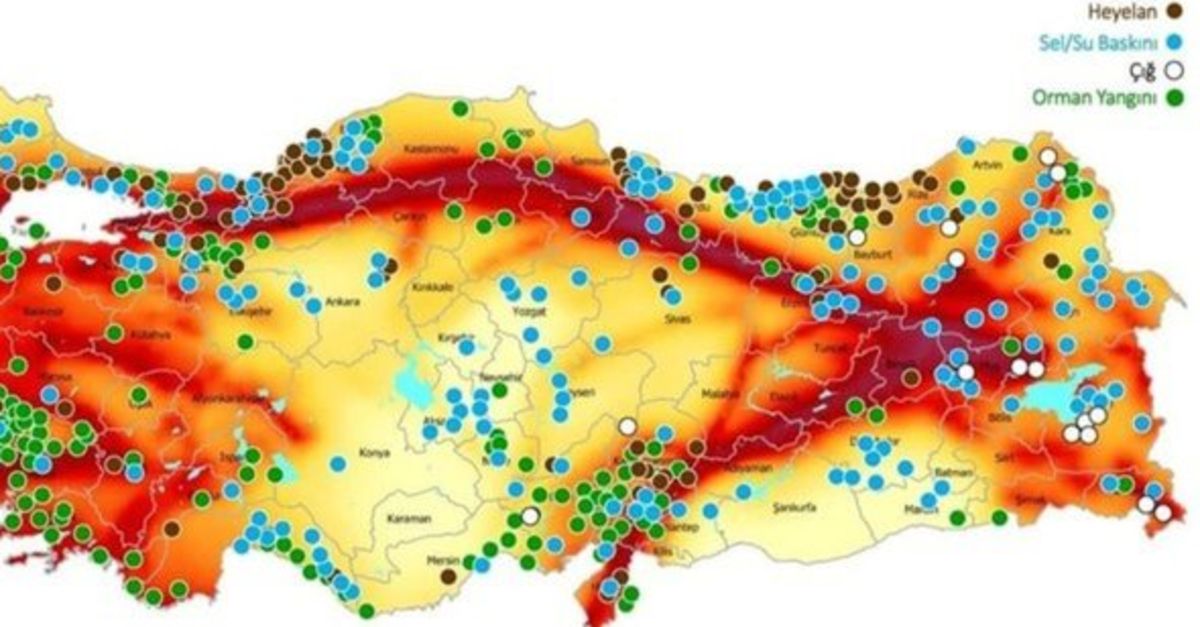Doğu Anadolu fay hattı haritası!