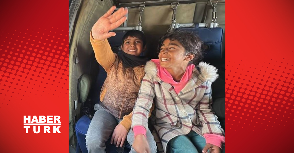 Depremzede çocukların helikopterle uçma hayali gerçek oldu