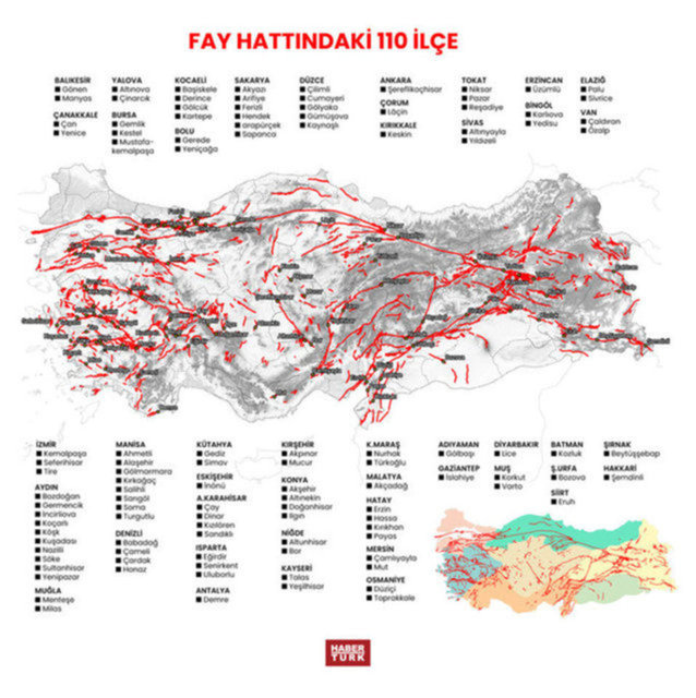 ANKARA DEPREM FAY HATTI RİSK HARİTASI 2023 | Ankara deprem bölgesi mi, deprem riski olan ilçeler hangileri? Ankara fay hattı nerelerden, hangi mahallelerden geçiyor?