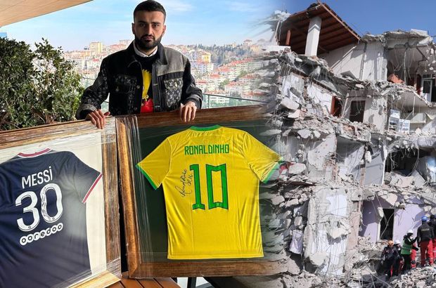 Depremzedeler için Messi ve Ronaldinho imzalı formaları sattı