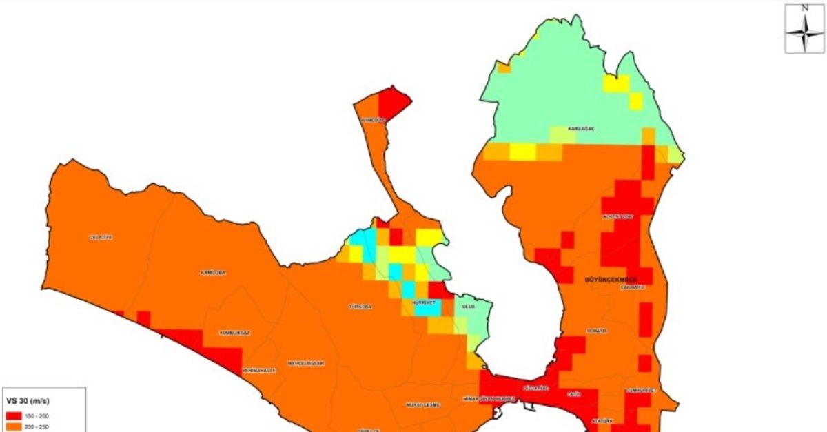 Büyükçekmece deprem haritası