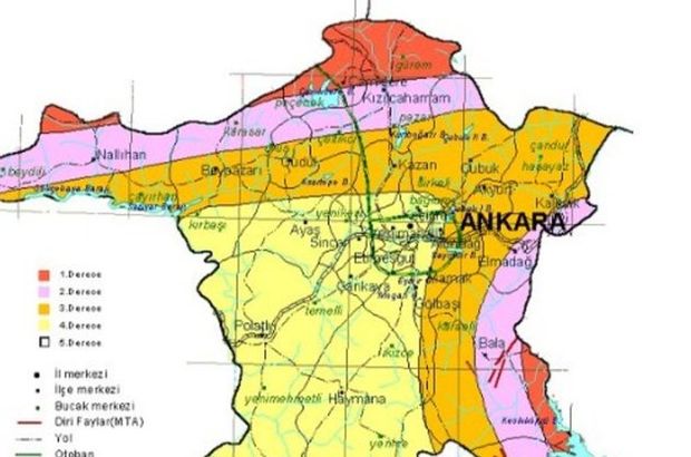 Ankara deprem risk haritası!