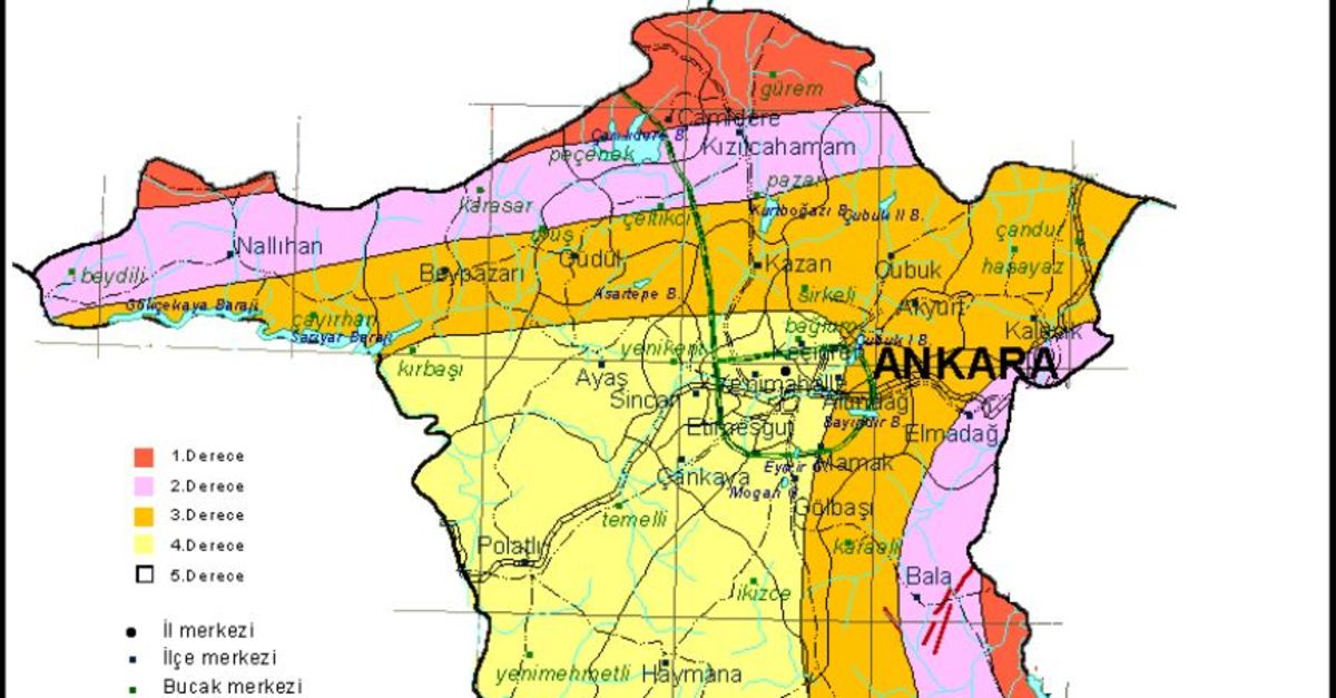 Ankara deprem risk haritası: Ankara’da bu ilçelere dikkat!