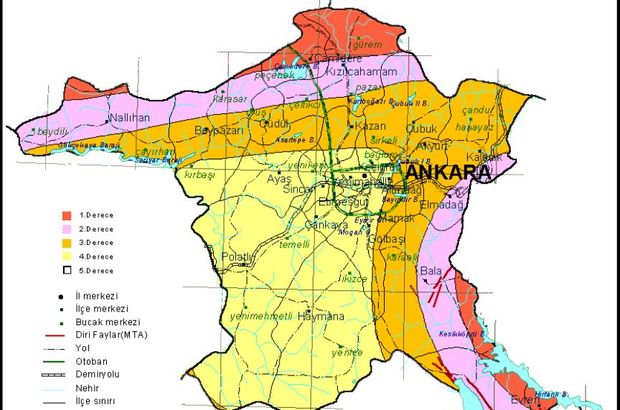 Ankara deprem risk haritası: Ankara'da bu ilçelere dikkat!
