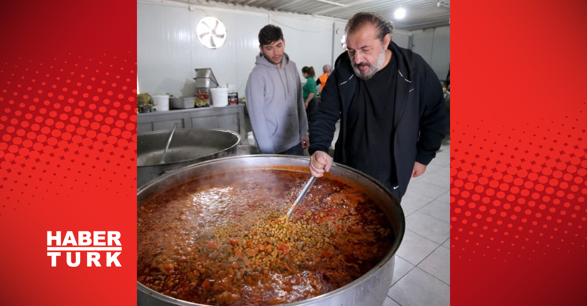 Ünlü şef Yalçınkaya ve ekibi depremzedeler için yemek yapıyor