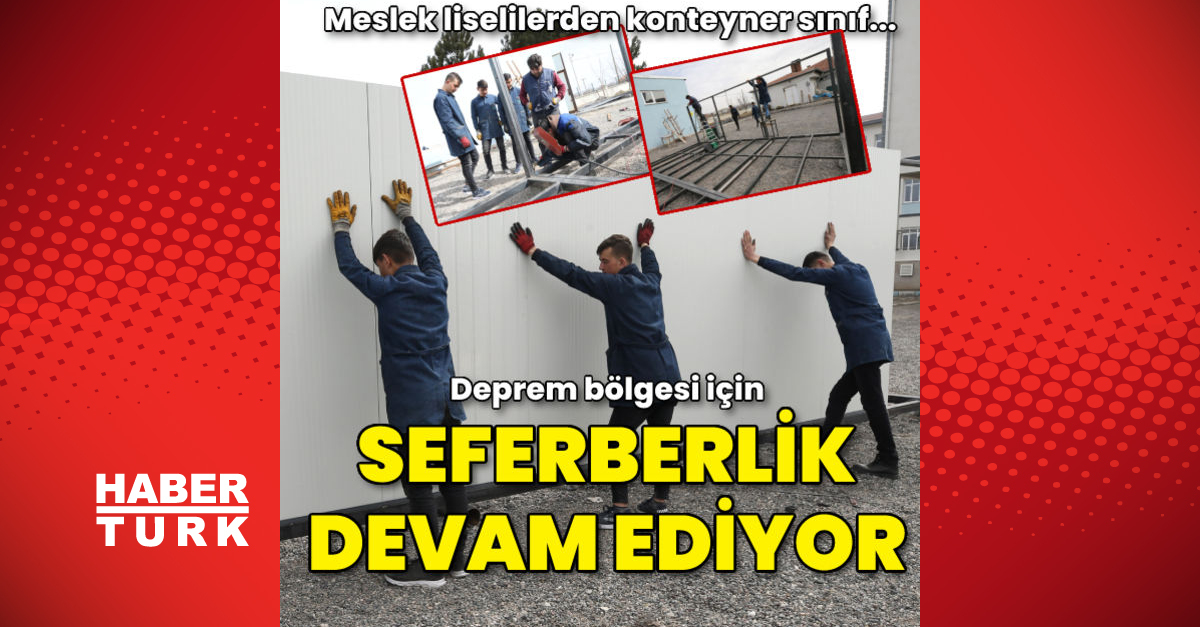 Meslek lisesi öğrencileri konteyner sınıf üretiyor