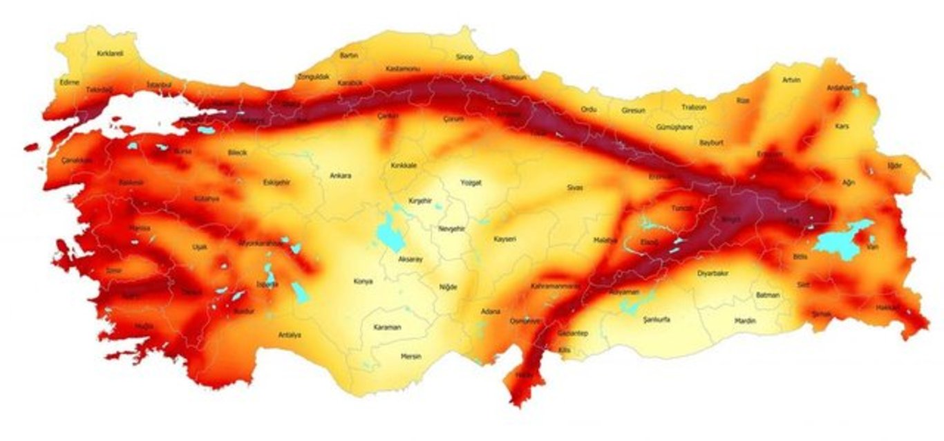 Карта сейсмической активности турции на русском языке