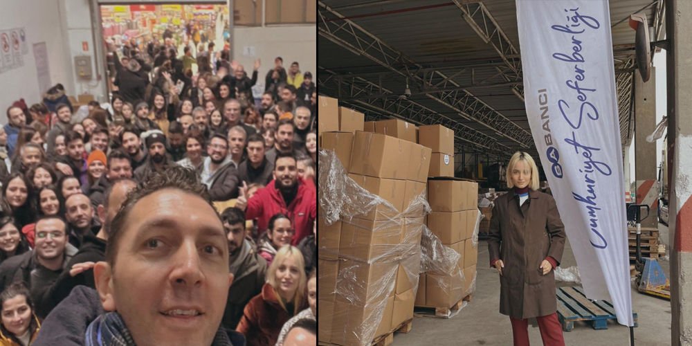 Afetzedeler için sahada!