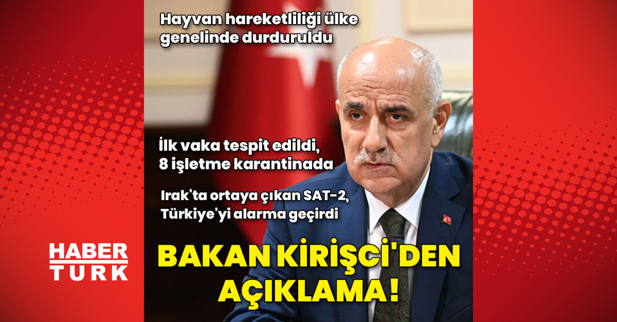 SAT-2 foot and mouth disease that emerged in Iraq was seen in Turkey!  Statement from Minister Kirişci