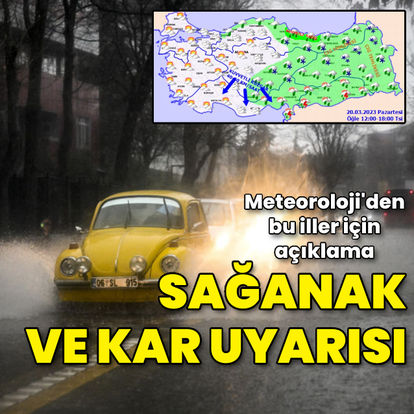 Sağanak ve kar yağışı uyarısı