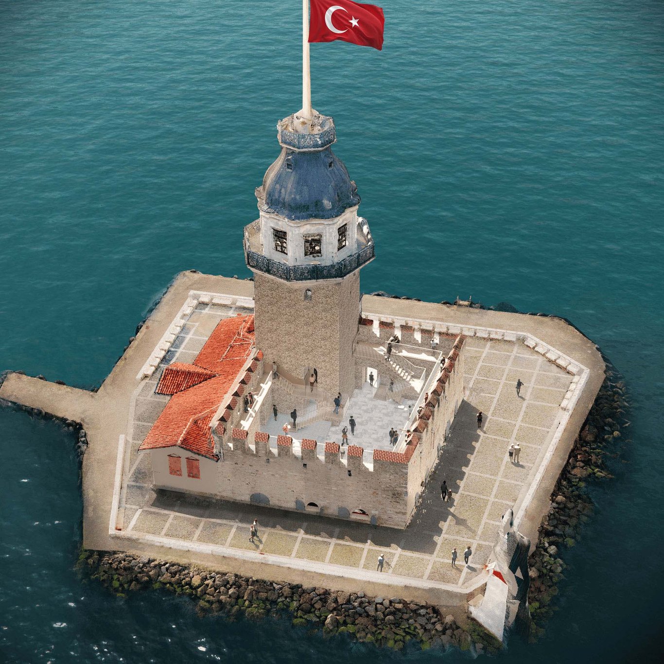 Son dakika: Kız Kulesi'nin restorasyonunda sona doğru; duvarlarından midye kabuğu çıktı