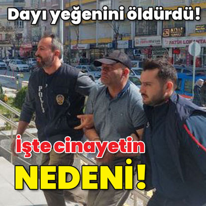 Dayı yeğenini öldürdü! İşte cinayetin nedeni!
