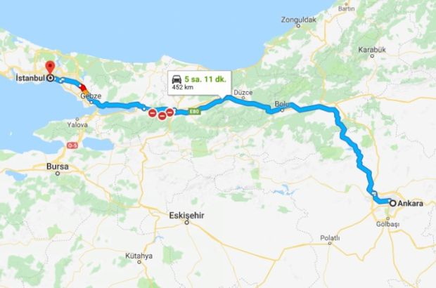 Ankara İstanbul arası kaç km? 