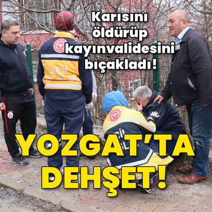 Karısını öldürüp kayınvalidesini bıçakladı!