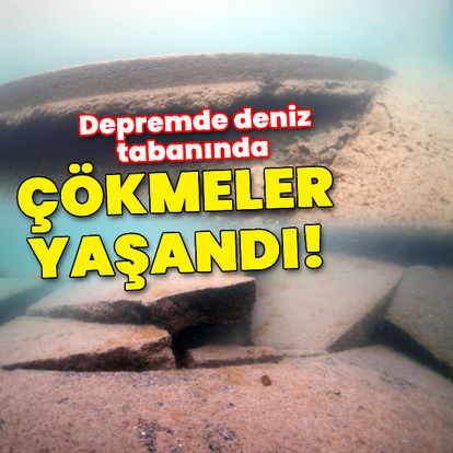 Depremde deniz altındaki çökmeler görüntülendi!