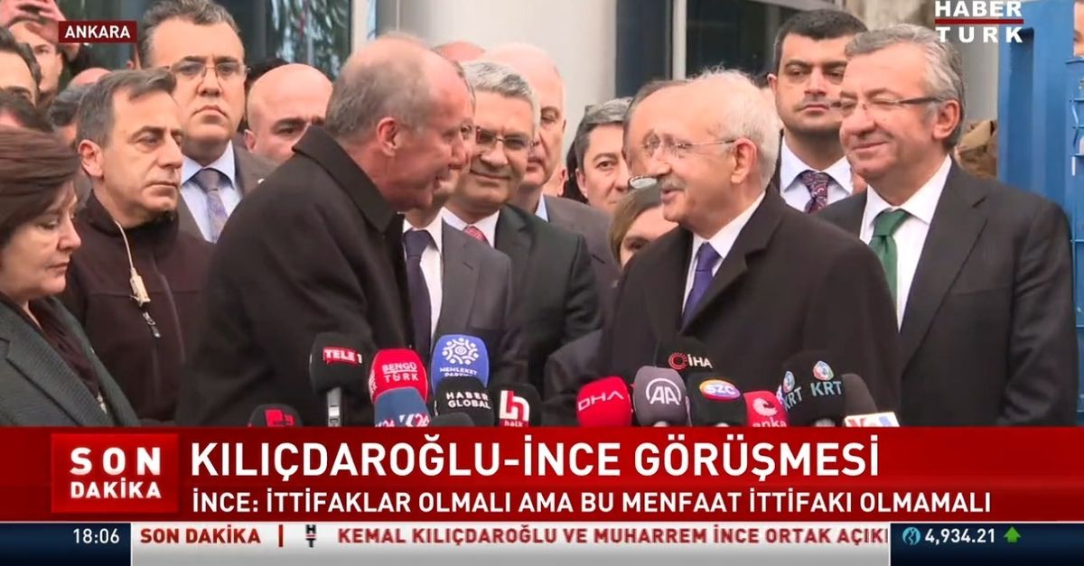 Son dakika: CHP lideri Kılıçdaroğlu, Muharrem İnce ile görüştü