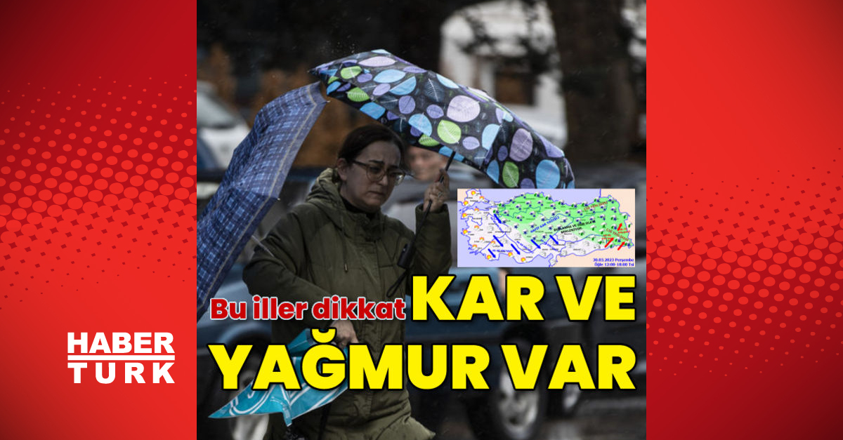 Meteoroloji’den kar ve yağmur uyarısı! Bu iller dikkat