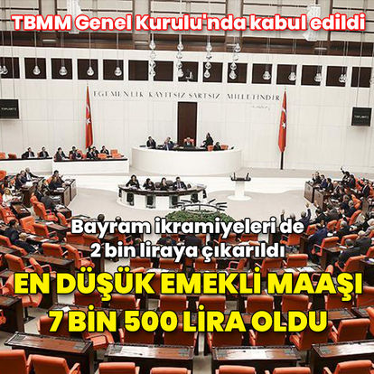 Emekliye maaş artışı yasalaştı