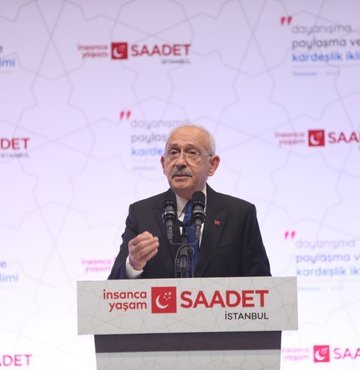 Millet İttifakı Cumhurbaşkanı Adayı ve Cumhuriyet Halk Partisi Genel Başkanı Kemal Kılıçdaroğlu, 