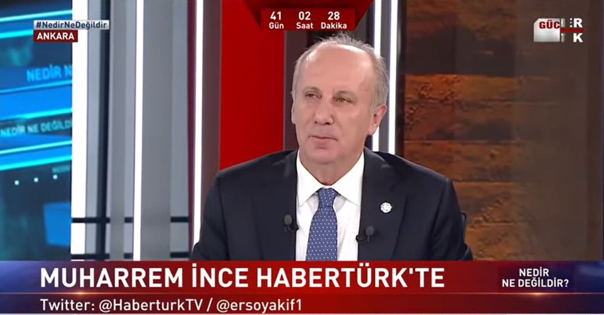 Memleket Partisi Lideri Muharrem İnce’den Habertürk’e açıklamalar