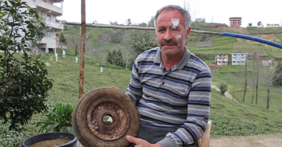 El arabası lastiğine hava basarken canından oluyordu
