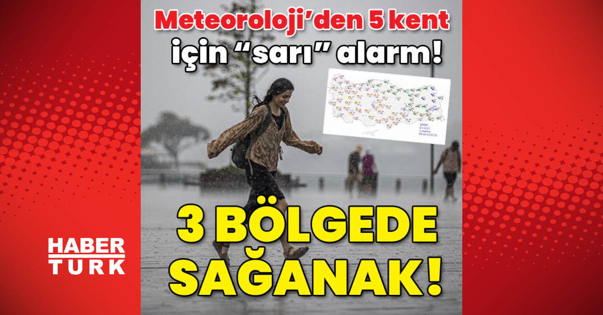 “Yellow” alarm for 5 cities from Meteorology!  Downpour in 3 districts!  What will the weather be like on Saturday, April 8 with the MGM weather report?