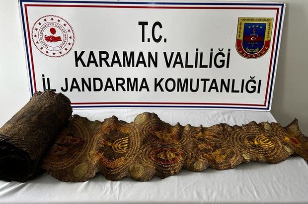 Karaman'da yakalandı! Piton yılanı derisine yazılmış