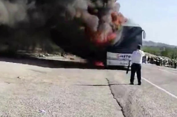 Muğla'da yolcu otobüsünde korkutan yangın