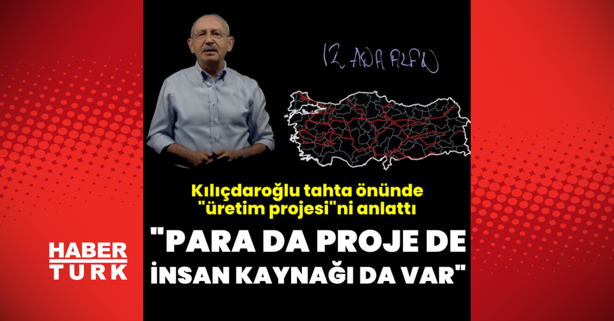 CHP lideri Kılıçdaroğlu tahta önünde “üretim projesi”ni anlattı