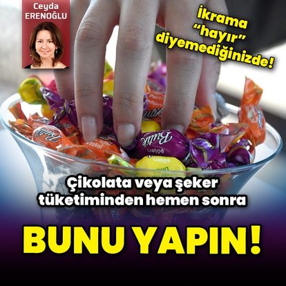 Çikolata veya şeker tüketiminden hemen sonra içilen 1 su bardağı limonlu, tarçınlı su kan şekerinizin hızla yükselmesini önler