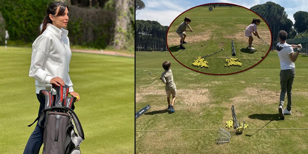 Ailece golf oynadılar!