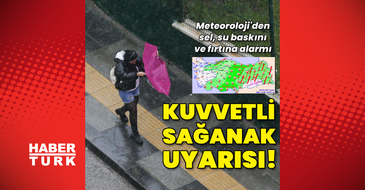 Meteoroloji’den bu bölgeler için kuvvetli sağanak yağmur uyarısı