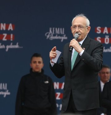 Cumhurbaşkanı adayı ve CHP lideri Kemal Kılıçdaroğlu, Millet İttifakı İzmir Mitingi