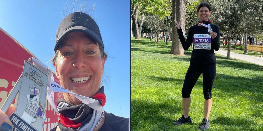 İstanbul'da koştu...