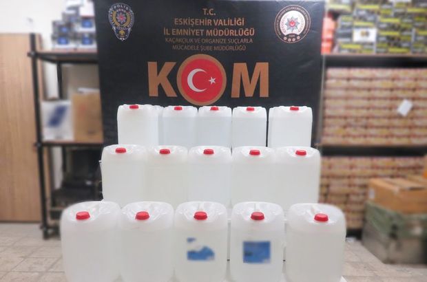 Eskişehir'de 600 litre etil alkol ele geçirildi