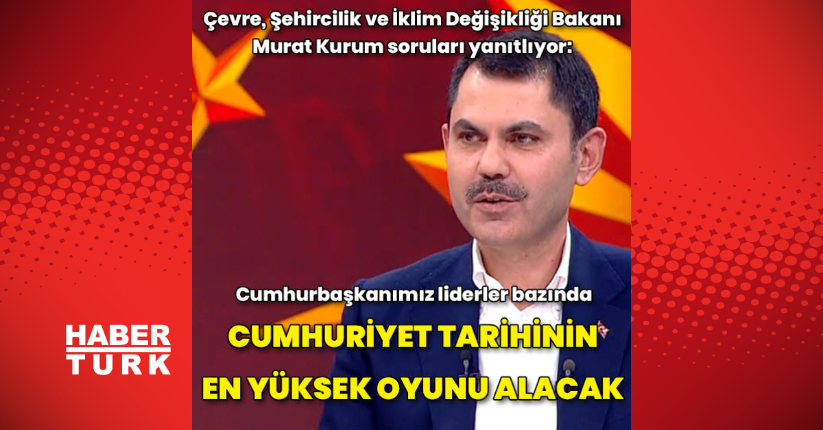Çevre, Şehircilik ve İklim Değişikliği Bakanı Murat Kurum’dan Habertürk’e açıklamalar